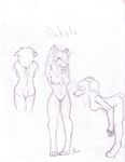  angry australian_shepherd back bent_over big_breasts black_hair breasts dakota digitigrade female hair model_sheet nude sketch standing xtoxicenvyx 