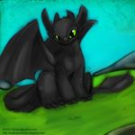  black_scales dragon feral holly_massey how_to_train_your_dragon male night_fury solo toothless wings 