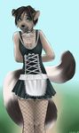  crossdressing fishnet french_maid girly joel_the_lemur kavi lemur maid maid_uniform male mammal primate solo trap 