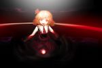  blonde_hair circlek darkness fangs hair_ribbon open_mouth red_eyes ribbon rumia short_hair smile solo touhou 