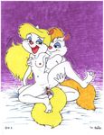  animaniacs blonde_hair breasts cum cum_in_pussy cum_inside duo female hair male mammal minerva_mink mink mitsu mustelid navel nipples nude on_top open_mouth penetration penis reverse_cowgirl_position sex straight vaginal 