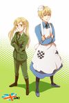  1boy 1girl artist_request axis_powers_hetalia couple crossdress crossdressing dual_persona england_(hetalia) genderswap united_kingdom_(hetalia) 