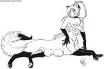  2010 breasts canine collar fox foxtaur herm huskie intersex looking_at_viewer mayra_boyle multi_breast sheath solo tail taur 