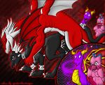  &hearts; biyomon blue_eyes cheating colored_version cum cum_in_pussy cum_inside cynder cynder-the-dragon digimon dragon female herm intersex kv1nn4 male penis plump_labia pussy scalie sex spyro spyro_the_dragon straight 