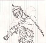  armor chains male shinobi_andoro solo spikes sword tenshi_of_the_blackgate weapon wings 