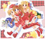  asteion bell blonde_hair blue_eyes blush boots bow brown_hair christmas family fate_testarossa hair_ribbon hairband hat heterochromia long_hair lyrical_nanoha mahou_shoujo_lyrical_nanoha_strikers mahou_shoujo_lyrical_nanoha_vivid multiple_girls open_mouth red_eyes ribbon sacred_heart santa_costume santa_hat shinozuki_takumi side_ponytail star takamachi_nanoha thigh_boots thighhighs very_long_hair vivio zettai_ryouiki 