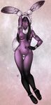  &hearts; anklet black_hair bracelet breasts dreamhare female final_fantasy final_fantasy_xii floating hair jewelry lagomorph looking_at_viewer nude pubic_hair purple pussy rabbit ring solo spookable stylized_pubic_hair toe_ring video_games viera 