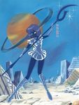  bishoujo_senshi_sailor_moon glaive lowres official_art polearm sailor_saturn tomoe_hotaru weapon 