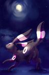  eeveelution feral full_moon moon nintendo outside pok&#233;mon pok&eacute;mon purplekecleon solo umbreon video_games 