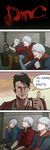  black_hair capcom comic d: dante devil_may_cry dmc emo funny hair humor meme nero reaction_guys reboot skunk_hair unknown_artist vergil video_games white_hair 