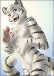 feline looking_at_viewer male sheath solo tiger zen 