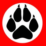  black logo pads pawprint red u-18chan unknown_artist white 