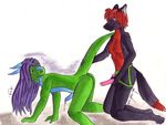  anal anal_penetration anus balls breasts canine dildo domination dragonmanmike female female_domination male nude pegging penetration penis pussy scalie sex sex_toy straight strapon 