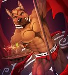  &hearts; 2010 abs alcohol barazoku bow_tie briefs bulge canine chippendales dancing dog grin looking_at_viewer male muscles null_ghost one_eye_closed pinup plate pole_dancing service solo spiked_hair standing underwear wink 