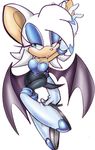  animal_ears cleavage furry rouge_the_bat tail wings 