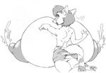 big_areola big_breasts breast_expansion breasts canine clothing female foxey foxey_(artist) huge_breasts hyper hyper_breasts lactating looking_at_viewer mammal milk nipples tongue torn_clothing wolf 