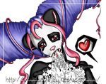  &hearts; alpha_channel blue_hair cum cum_in_mouth female hair messy panda red_eyes shuu tears 