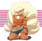  arcanine awesome biri blush canine clothing goldenfur male mammal muscles nintendo pok&#233;mon pok&#233;morph pok&eacute;mon red_eyes riot41 shorts solo tail undressing video_games 