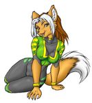  canine dr_comet female fox nipples scarlet_(extinctioners) shawntae_howard solo white_background 