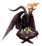  caprine deity demon fire goat hi_res horn horns kazuma_kaneko mammal megaten mythology plain_background red_eyes shin_megami_tensei video_games white_background wings 