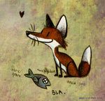  &hearts; 2010 bla canine culpeofox dead digitigrade english_text feral fish fox sitting tail thai whiskers 