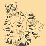  claws feline female hindpaw kung_fu_panda mammal master_tigress nipples nude paws pussy shigoto sitting solo spread_legs spread_pussy spreading tiger 