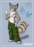  anthro bencoon breasts camo camo_pants cat feline female green_eyes lynx maine_coon mammal nipples solo tomboy topless 