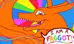  charizard fabulous green_eyes looking_at_viewer male pok&eacute;mon rainbow solo the_truth 