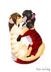  alpha_channel blush calmly-character calmlytigress couple feline female feral hebi jealousy-character kissing lesbian love 