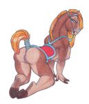  all_fours anus breasts brown equine female hooves horse natasha_cat pussy solo tail 