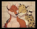  canine cheetah duo ear_piercing feline fox gay male mammal nude piercing spotty_the_cheetah 