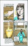  brown_eyes brown_hair candle comic english_text female fire hair human john_martello kurama kurama_kitsune 