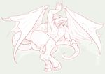  butt dragon fydbac male paws penis plain_background scalie solo tail white_background wings 