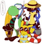  bad_id bad_pixiv_id bikini bucket clothed_pokemon diving_mask food fruit gen_1_pokemon gen_4_pokemon hat innertube lucario mario_(series) mr._game_&amp;_watch no_humans pikachu pokemon pokemon_(creature) sunglasses super_mario_bros. super_smash_bros. surfboard swimsuit translated watermelon yoshi 