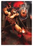  capcom feline fhedge leo_(character) lion loincloth male muscles red_earth_(series) shield solo sword topless underwear video_games warrior weapon 