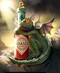  cuddle cuddling cute dragon feral hatchling john_r_wohland product_placement reptile scalie smoke tabasco wings young 