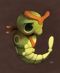  bad_id caterpie clothed_pokemon faux_traditional_media full_body gen_1_pokemon glitchedpuppet highres no_humans pokemon pokemon_(creature) solo 