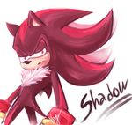  fur hedgehog looking_at_viewer male mammal plain_background red_eyes sega shadow_the_hedgehog solo sonic_(series) tuft white_background 