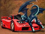  ass_up blue_eyes blue_hair breasts butt car dragon dripping female galaxy hair horn horns kirianna long_hair looking_at_viewer mclaren_f1 nipples nude plump_labia presenting presenting_hindquarters pussy pussy_juice raised_tail scalie solo sports_car tail vehicle wings zavian 