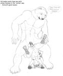  breasts cum cum_in_pussy cum_inside female greyscale gul male mammal monochrome muscles mustelid nipples penetration penis plain_background pussy raccoon size_difference sketch strega stuck tight_fit upside_down vaginal vaginal_penetration white_background wolverine 