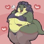  &hearts; breasts female lizard looking_at_viewer morbidly_obese nipples scalie solo thunder_thighs tongue urikire 