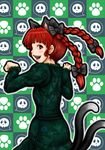  absurdres animal_ears cat_ears cat_tail extra_ears fangs highres kaenbyou_rin multiple_tails paw_pose skull solo tail tk8d32 touhou 