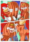  comic echidna from_behind kissing knuckles_the_echidna mobian mobius_unleashed penetration penis pussy sega sex sonic_(series) tikal_the_echidna tongue vaginal vaginal_penetration 