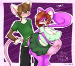  &hearts; balls big_breasts blue_eyes blush breasts brown brown_hair choker cleavage erection fat glans glasses green_eyes hair herm huge_breasts hyper intersex looking_back male midriff mikomistar milkie mouse open_mouth penis pok&eacute;mon pok&eacute;morph purple rat rattata red_hair rodent short_brown_hair short_hair skimpy skirt tail tongue tongue_out veins white 