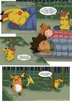  ashchu bbmbbf brock camp comic english_text female forest hat imminent_rape lying male misty nintendo palcomix pikachu pok&#233;mon pok&eacute;mon raichu sleeping text tree video_games wood woods 