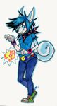  bandanna belt_buckle blue_eyes blue_hair canine chuck_taylor_all_stars converse dog female hair happy hipster husky jeans jewelry looking_at_viewer mammal opiumrevolution plain_background skinny_jeans sneakers solo white_background 