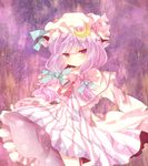  bad_id bad_pixiv_id bow crescent hair_bow hat long_hair mari_audio patchouli_knowledge purple_eyes purple_hair solo touhou twintails 