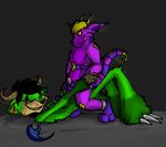  cowgirl_position cum demon duo fox gay incubeing male mammal on_top physcadellica pynt reptile scalie sex snake straddling wings 