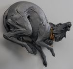  beth_cavener_stichter black canine collar fear feral sculpture solo wolf 