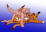  bite feline gay group group_sex licking male mammal meerkat mongoose oral sex threesome tiger tongue two_subs_one_dom unknown_artist 